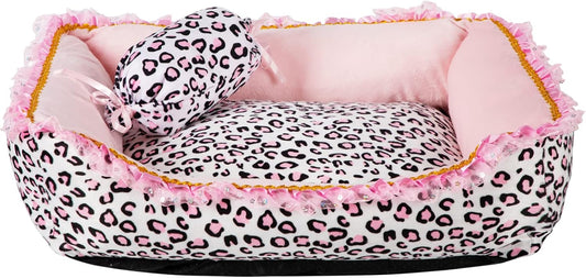 Princess Pink Dog Bed for Small Dogs β Plush & Washable