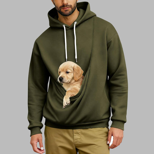 Dog Pouch Hoodie for Men & Women β Pet Carrier Pullover with Kangaroo Pocket