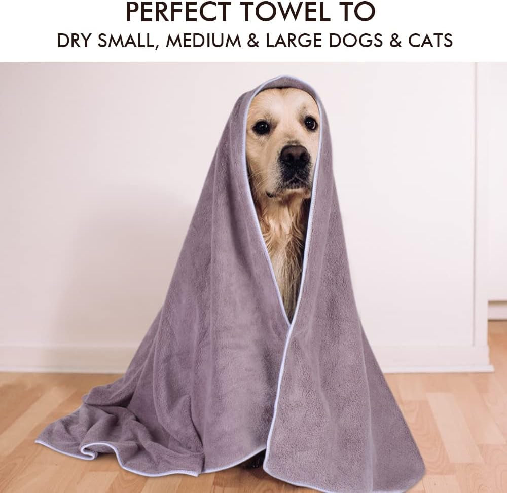 Ultra-Absorbent Microfiber Pet Towel – Fast Drying, Soft & Cozy 