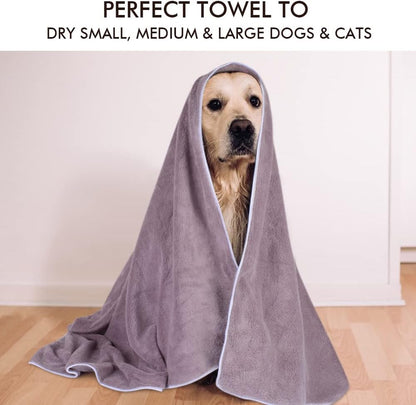 Ultra-Absorbent Microfiber Pet Towel – Fast Drying, Soft & Cozy 