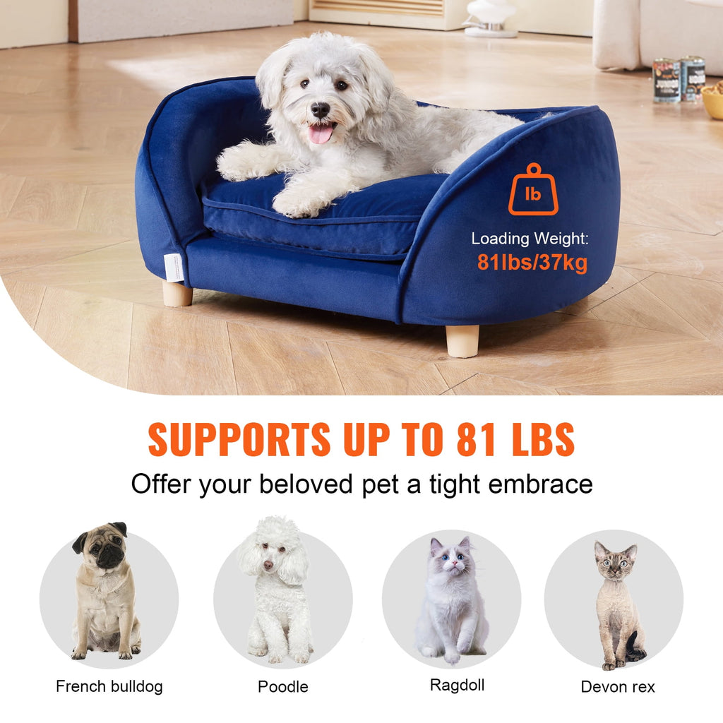 🐶🛋️ Pet Couch Alert! The Comfy Navy Sofa That Says “No Humans Allowed” 😂 Perfect for Dogs & Cats up to 81 lbs!