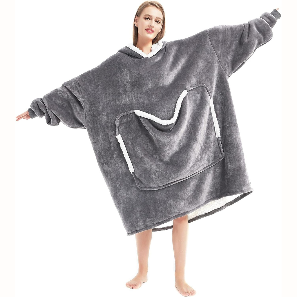 “My Pet Won’t Leave” Sherpa Blanket Hoodie