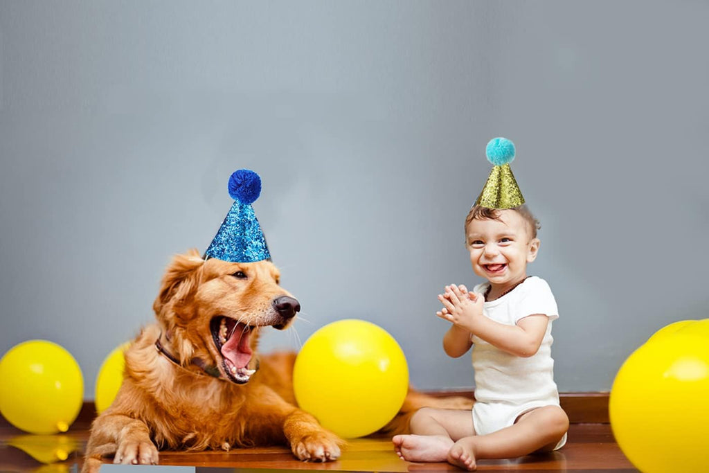 🎉🐾 Adorable Pet Birthday Hat & Bow Tie Set – Sparkly Party Outfit for Dogs & Cats 🎂 Perfect for Birthday Parties, Holidays, Photo Shoots, Themed Parties, Playdates, Cute Pet Accessories, Gift for Pet Lovers & Small to Medium Pets ✨