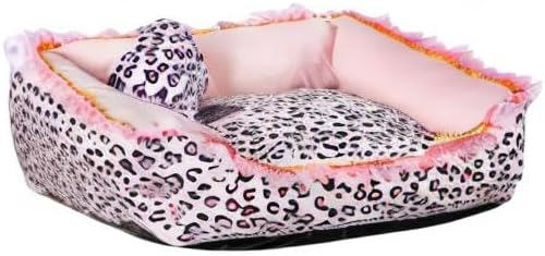 Princess Pink Dog Bed for Small Dogs – Plush & Washable
