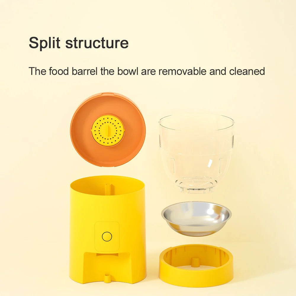 HEYBO Automatic Cat Feeder – Wi-Fi Smart, Rechargeable, 30-Day Battery Life