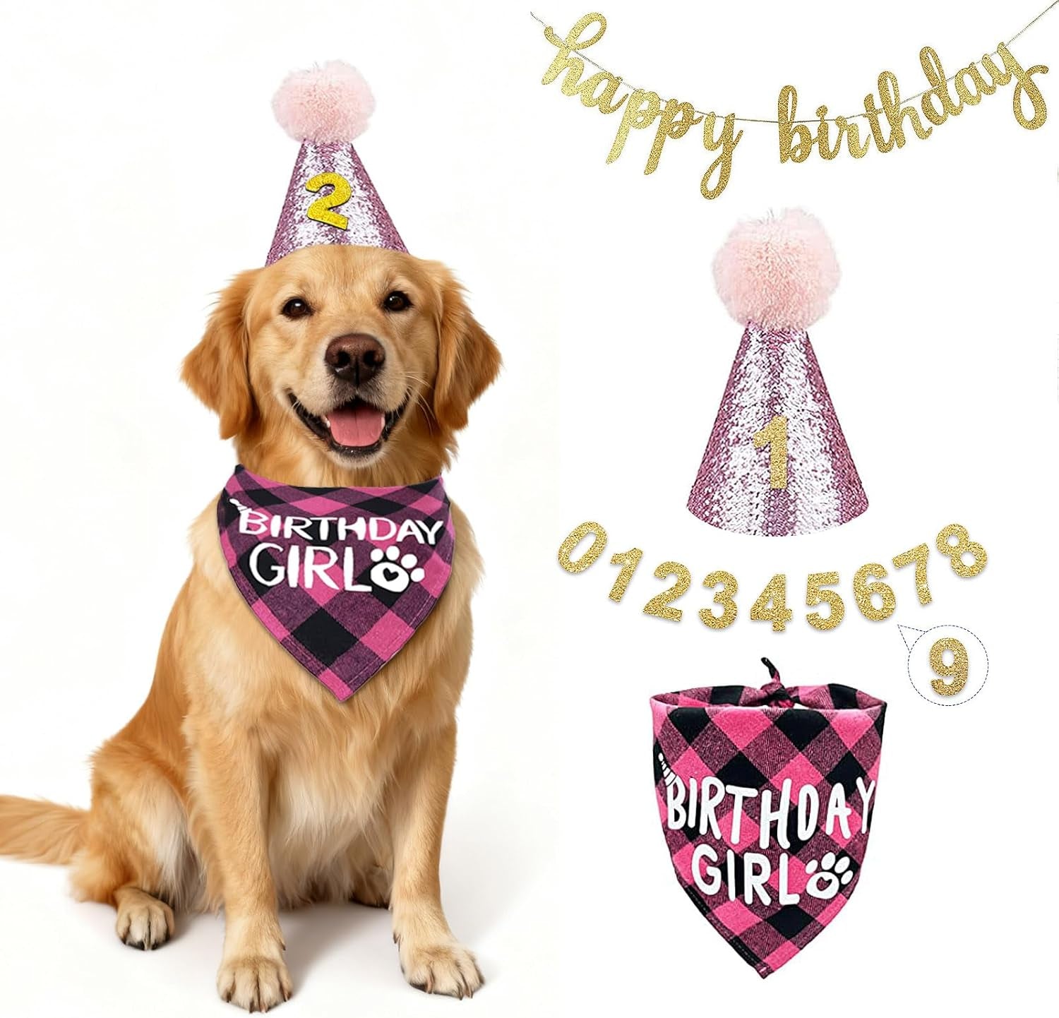 🎂🐾 Adorable Pet Birthday Cake Hat for Dogs & Cats – Cute Soft Cotton Party Hat with Adjustable Chin Strap, Colorful Candles Design, Perfect for Small & Large Pets, Puppies, Kittens, Rabbits – Birthday Party, Photoshoot, Holiday Gift, Celebration Fun 🎉💖