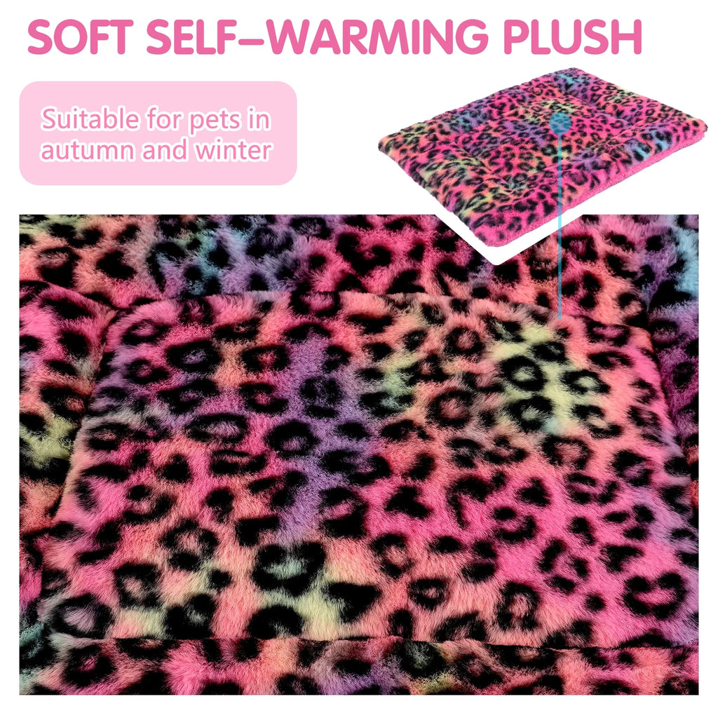 Leopard Print Reversible Pet Bed Mat – Soft, Cozy & Travel-Friendly👌
