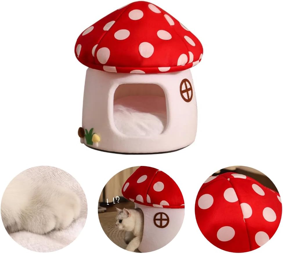 Cute Mushroom – Cozy Warm Cave for Cats