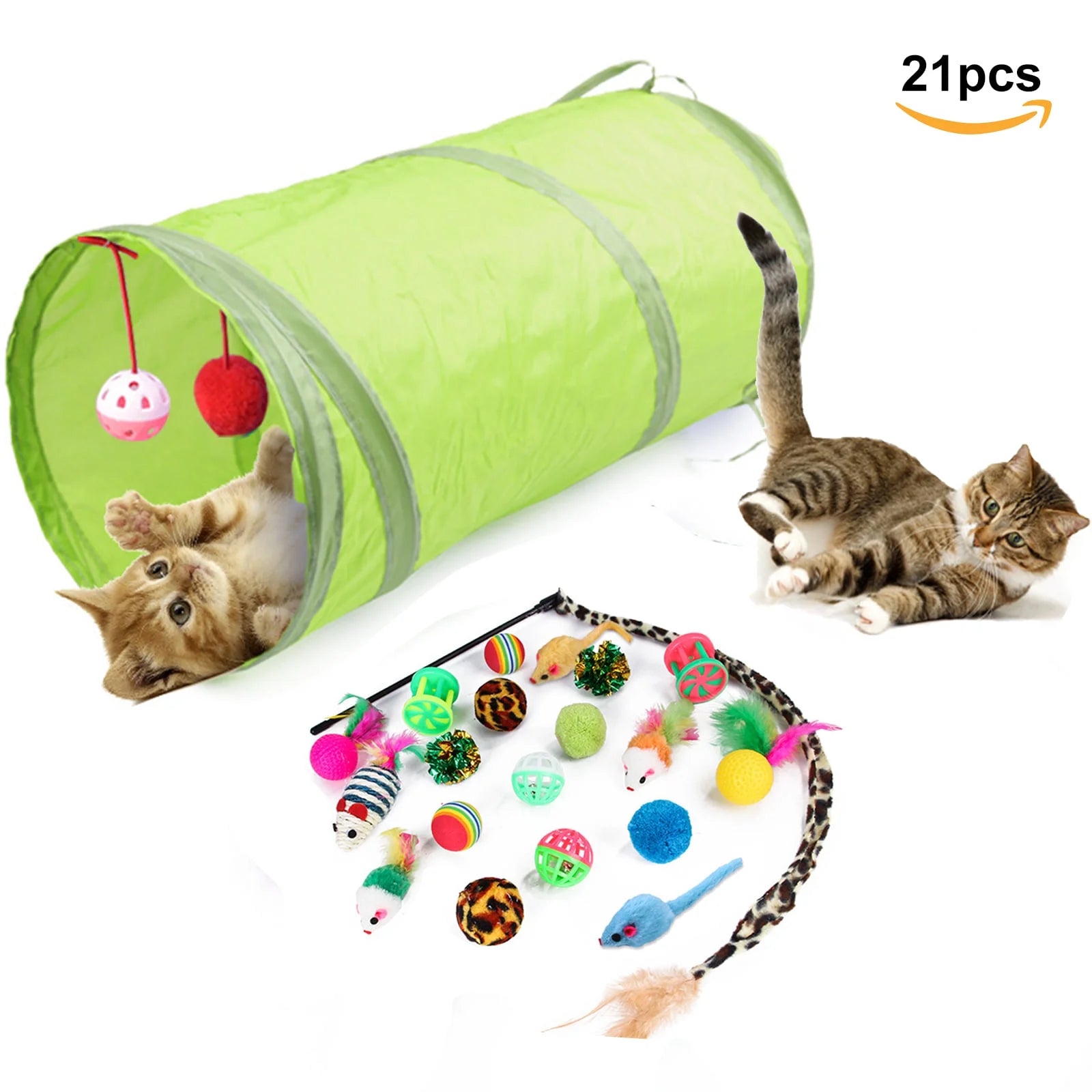 21 PCS Interactive Cat Toys Kitten Playset