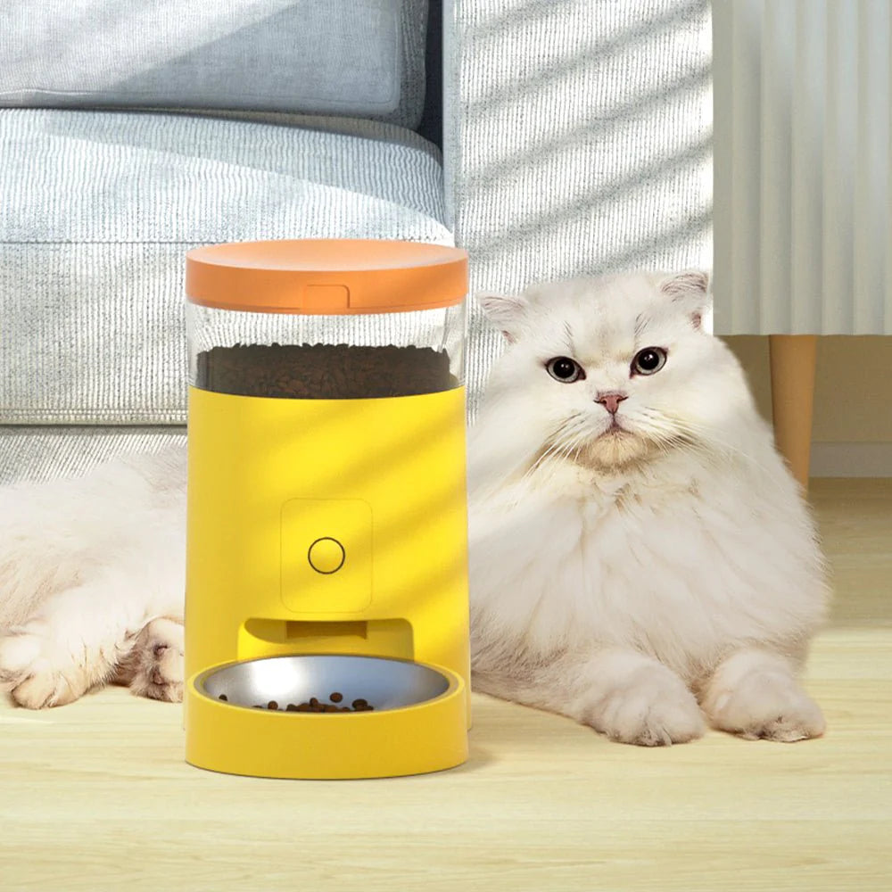 HEYBO Automatic Cat Feeder – Wi-Fi Smart, Rechargeable, 30-Day Battery Life