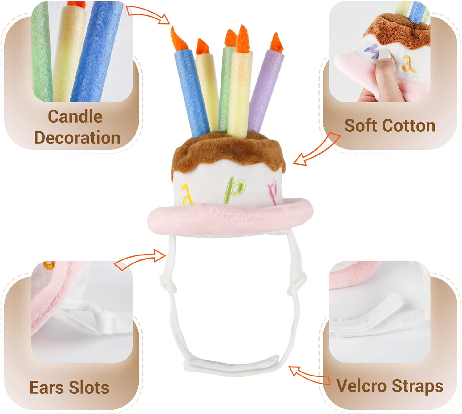 🎂🐾 Cute Pet Birthday Cake Hat – Dogs & Cats Party Accessory 🎉💖