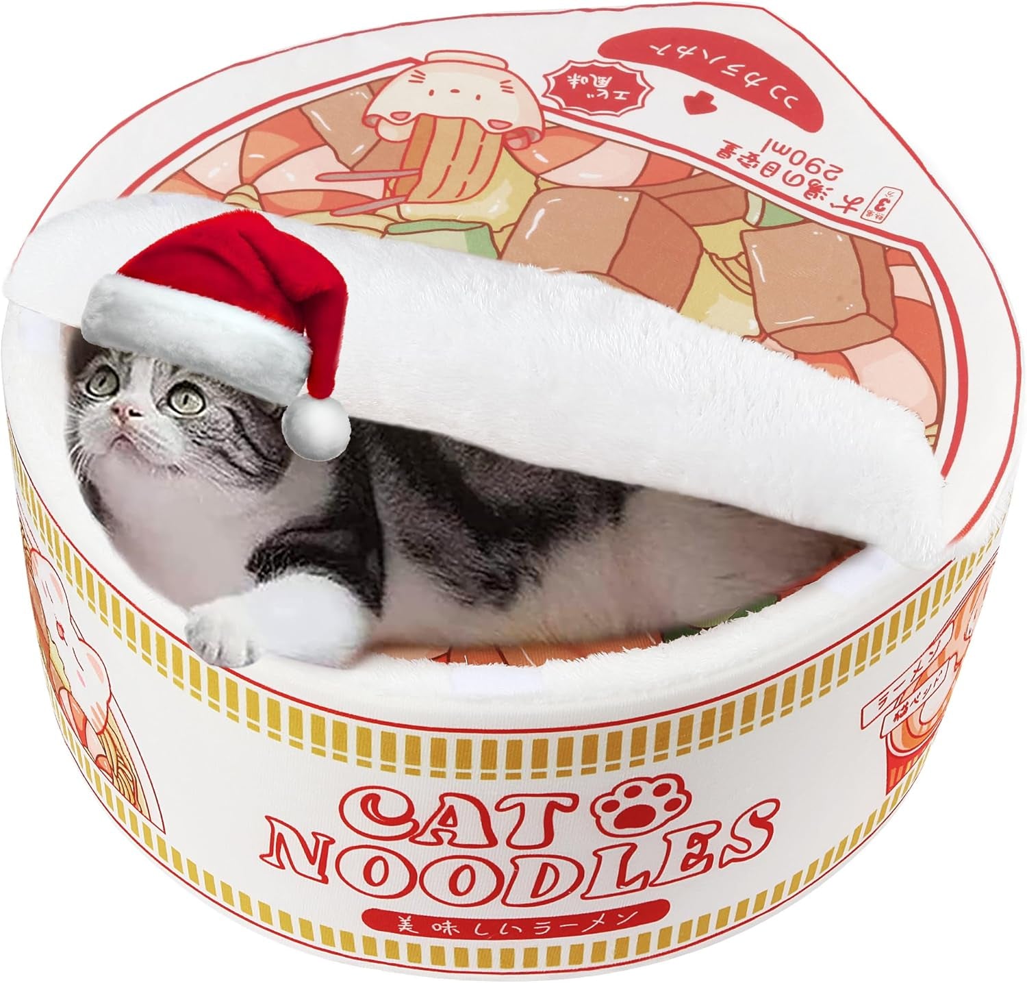 Ramen Noodle Dog & Cat Bed – Warm, Soft & Calming Pet Nest