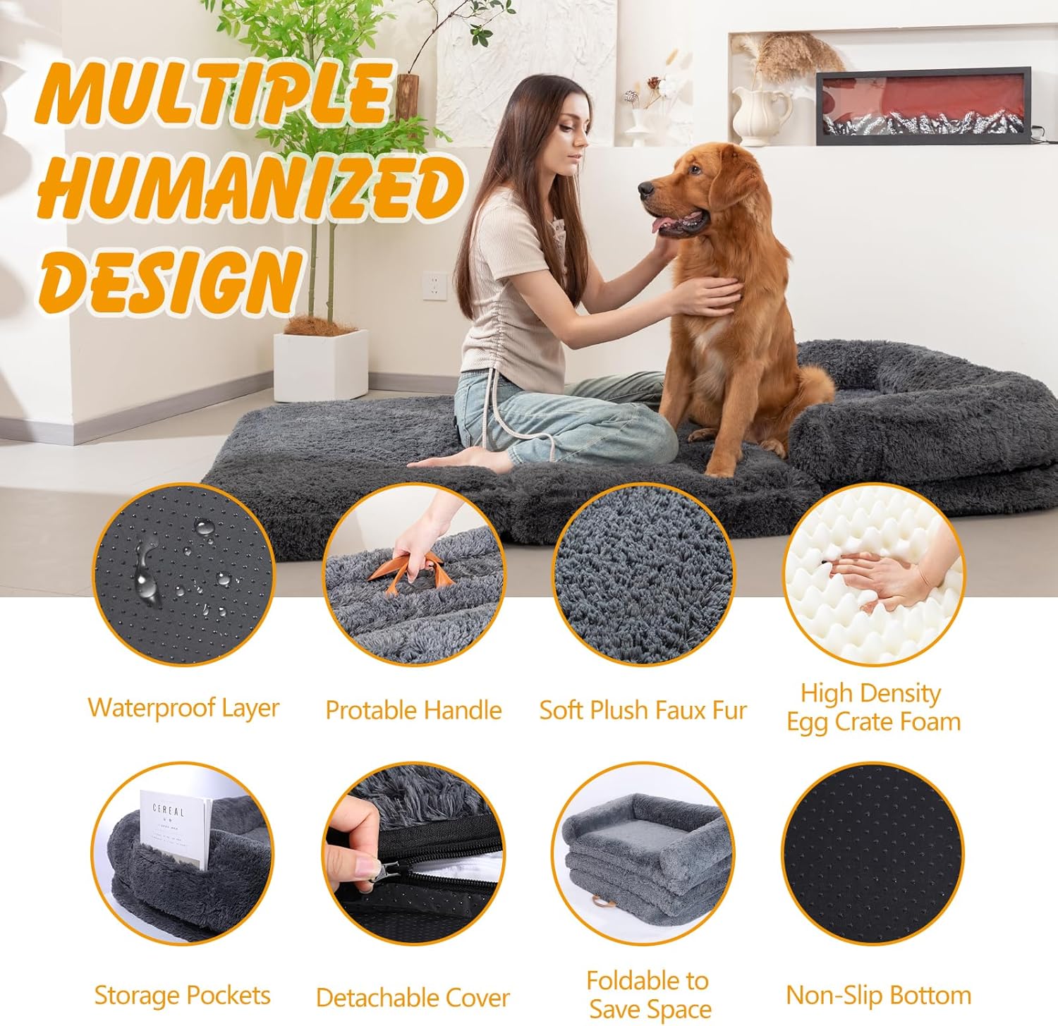 Human Dog Bed – Oversized Cozy Bed for You & Your Dog