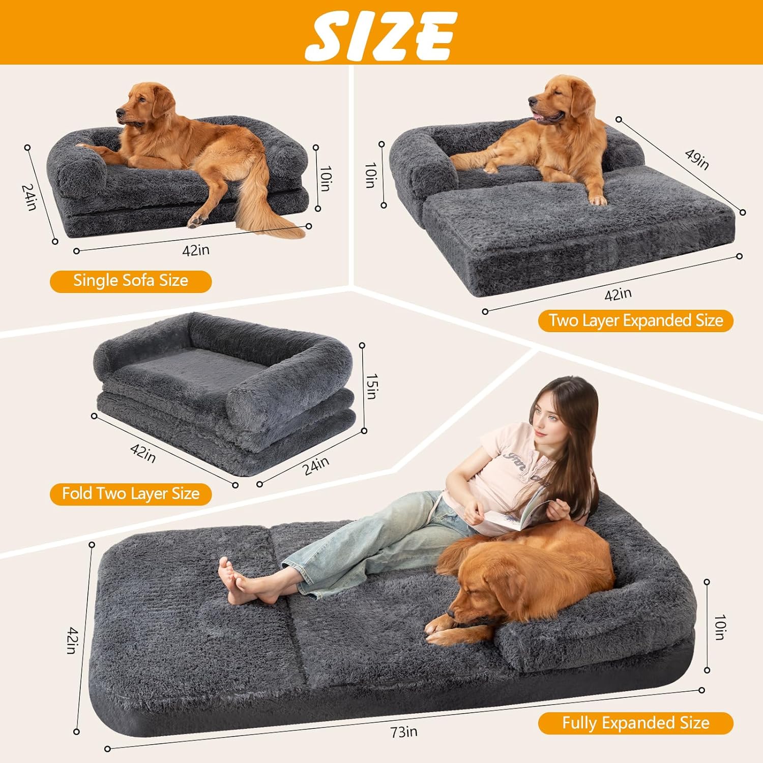 Human Dog Bed – Oversized Cozy Bed for You & Your Dog