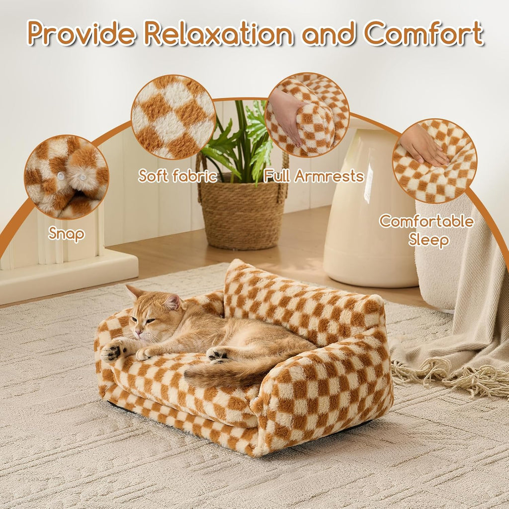 Hollypet Double-Layer Cat Sofa – Cozy, Expandable Pet Couch