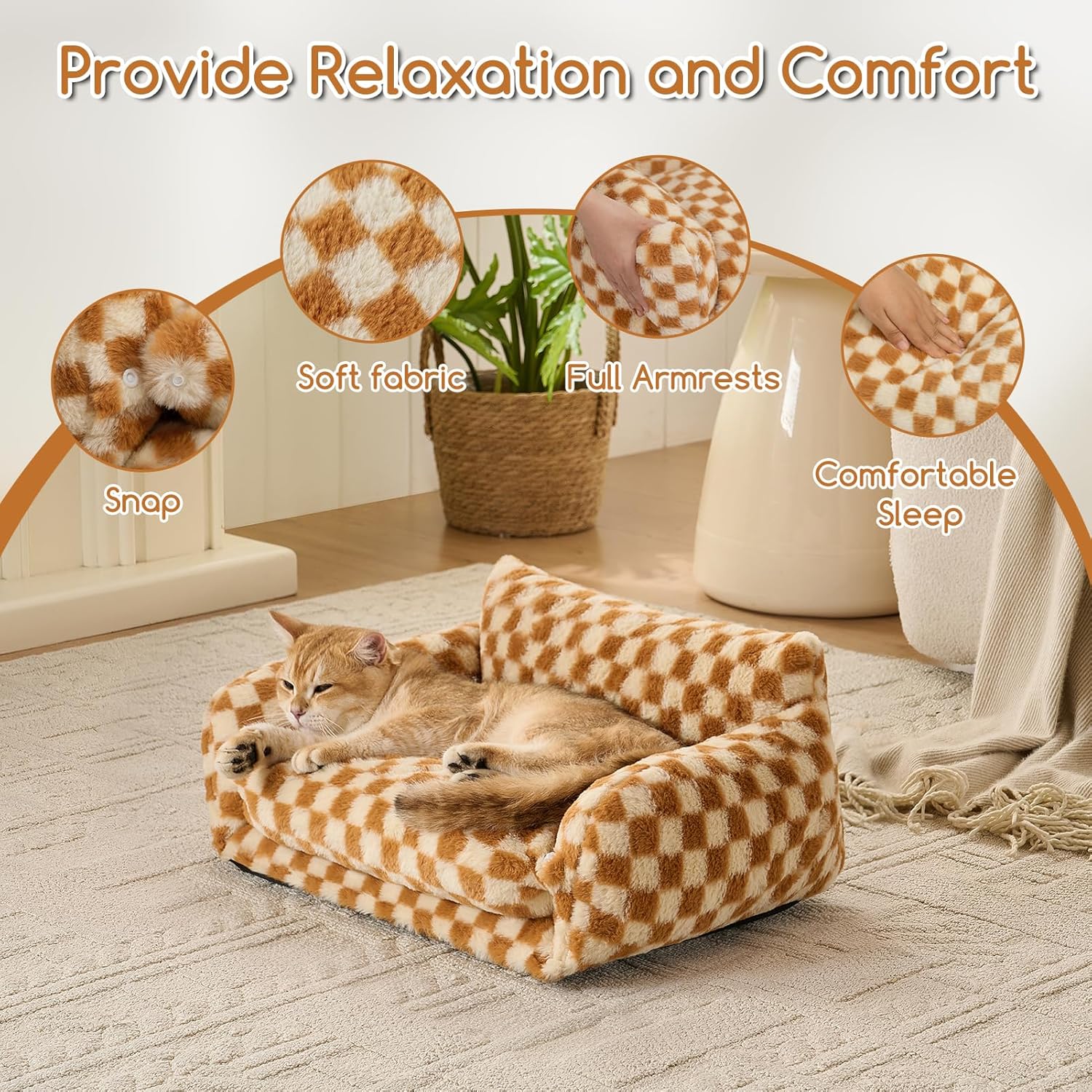 Hollypet Double-Layer Cat Sofa – Cozy, Expandable Pet Couch