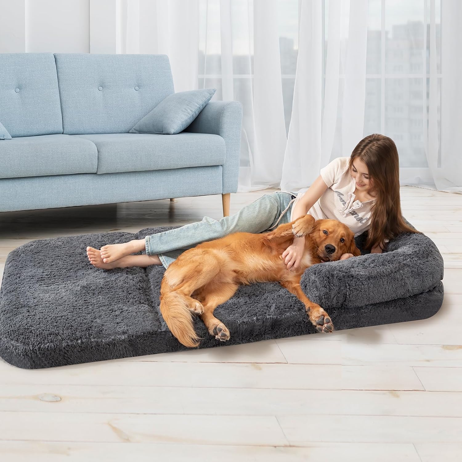 Human Dog Bed – Oversized Cozy Bed for You & Your Dog