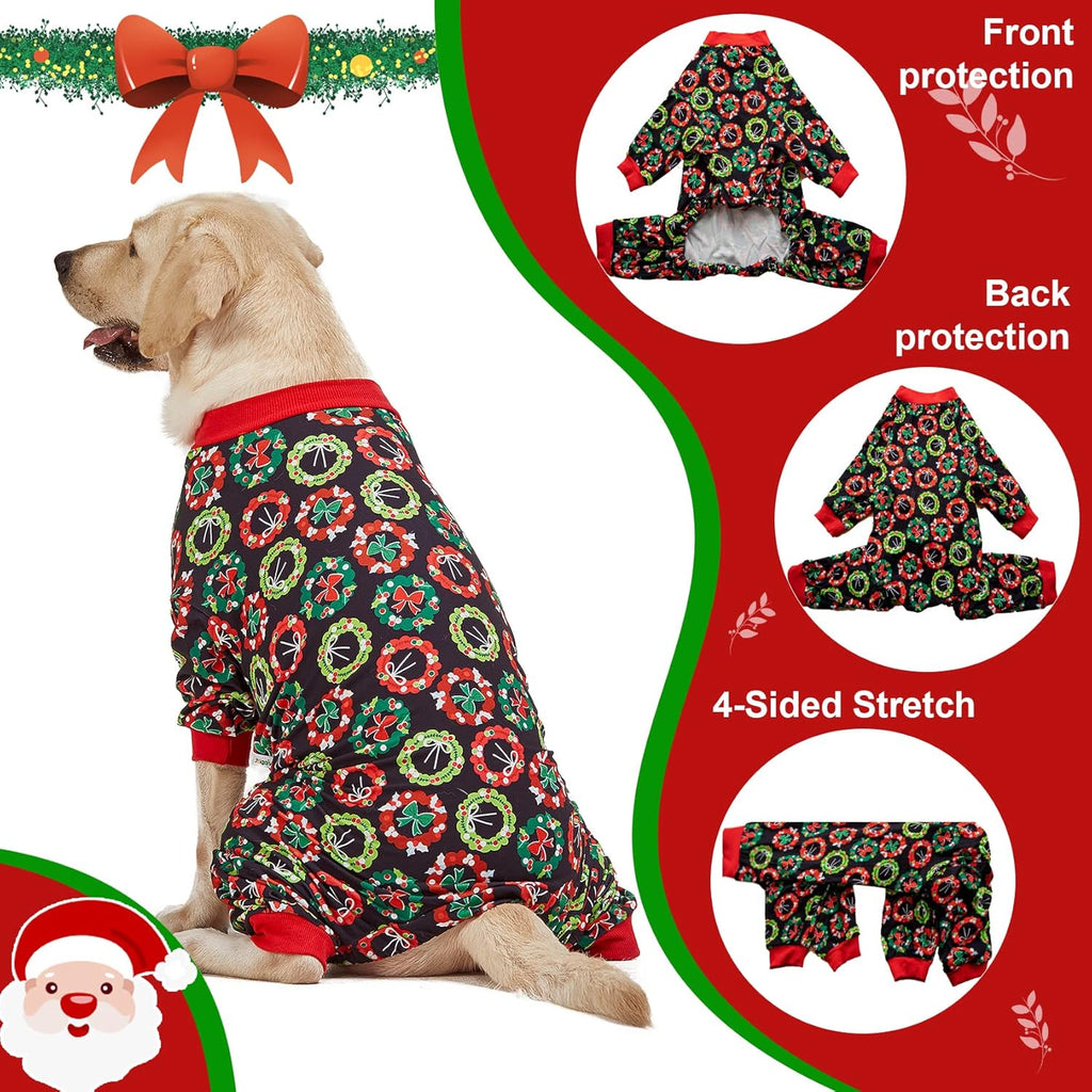 XL/XXL Christmas Dog Onesie – Warm Winter Pajamas for Large & Extra-Large Dogs