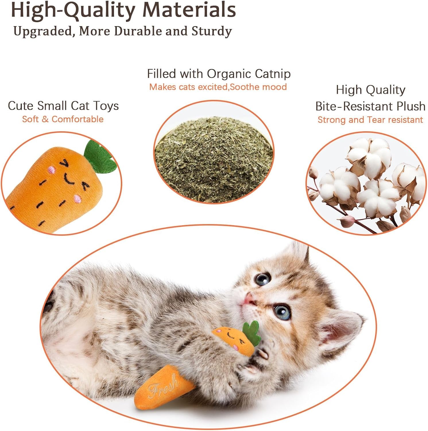 Catnip Farm Veggie Plush Toys (5-Pack)