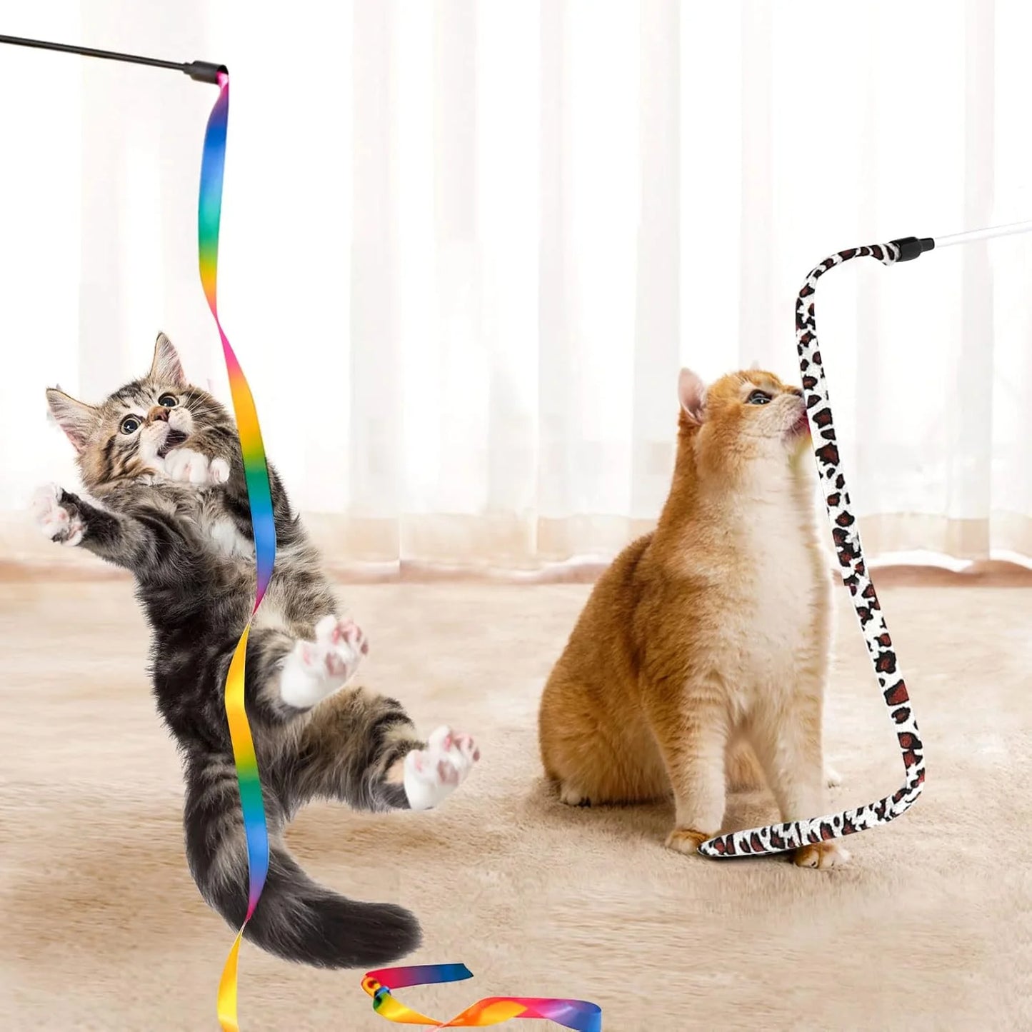 34 PCS Interactive Cat Toys Set with Tunnel