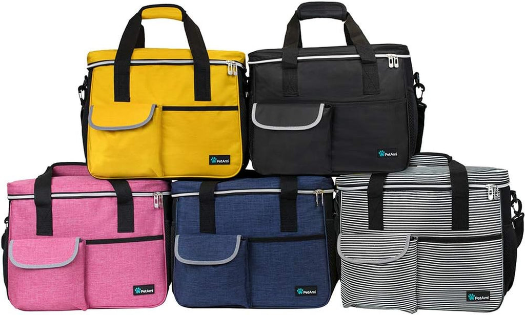 Dog Travel Bag Organizer – Pet Travel Set with Food Container & Bowls, Weekend Camping Supplies