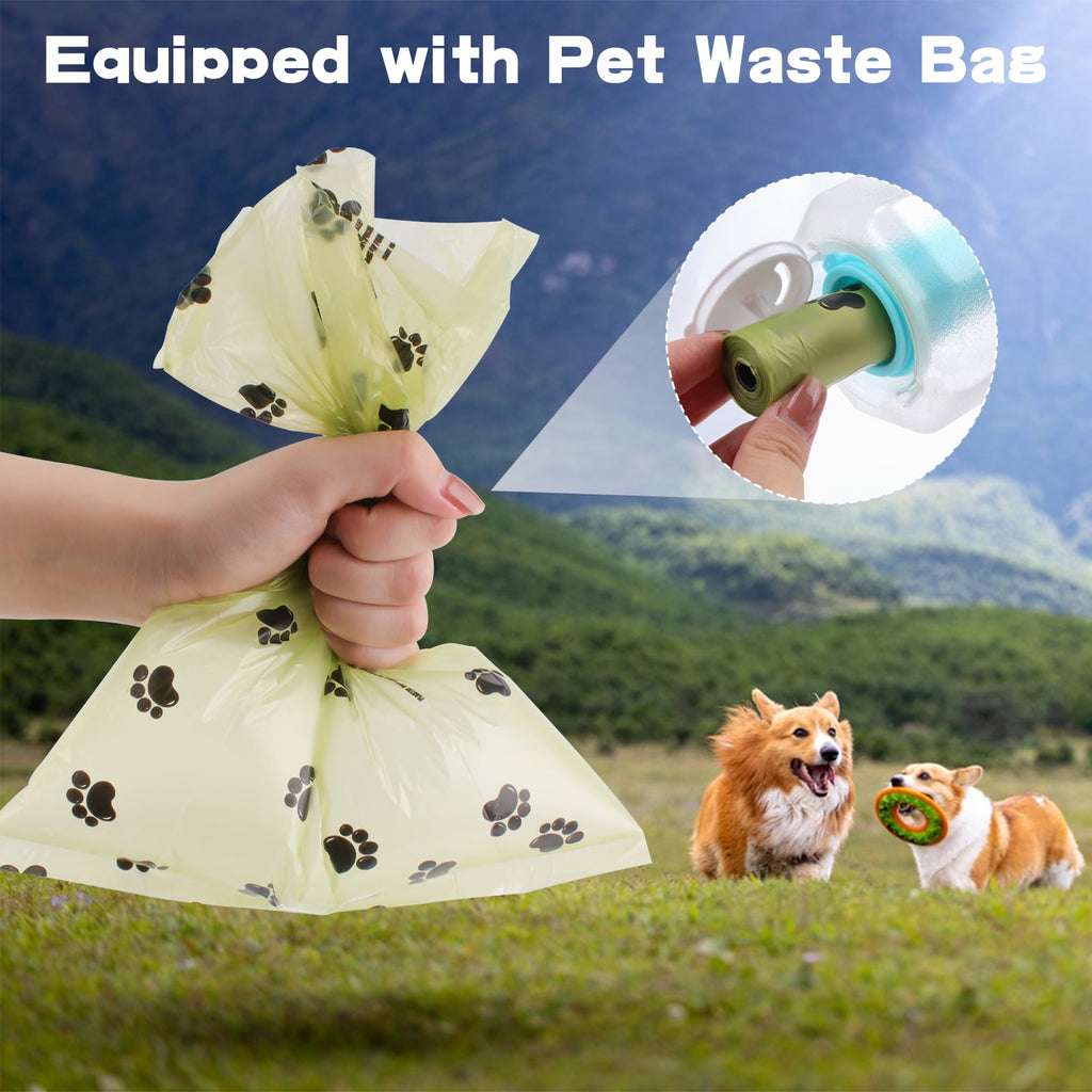 3-in-1 Dog Water Bottle & Food Container – Portable Travel Dispenser for Walking & Hiking