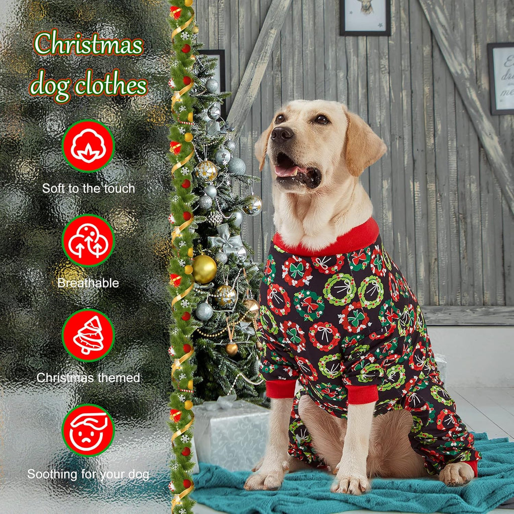 XL/XXL Christmas Dog Onesie – Warm Winter Pajamas for Large & Extra-Large Dogs