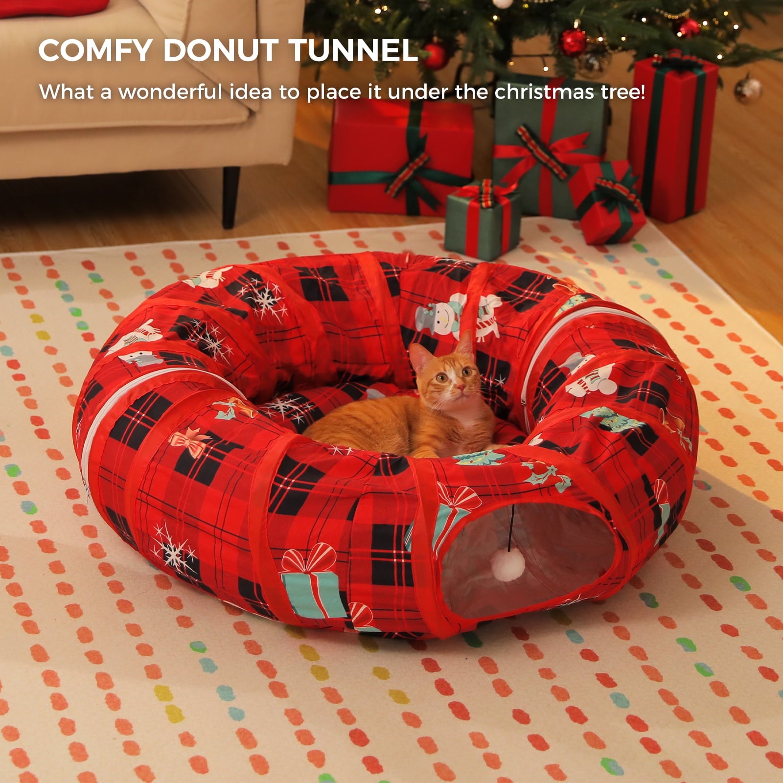🎅 Road Christmas Tree Tunnel of Cat-titude 🎄