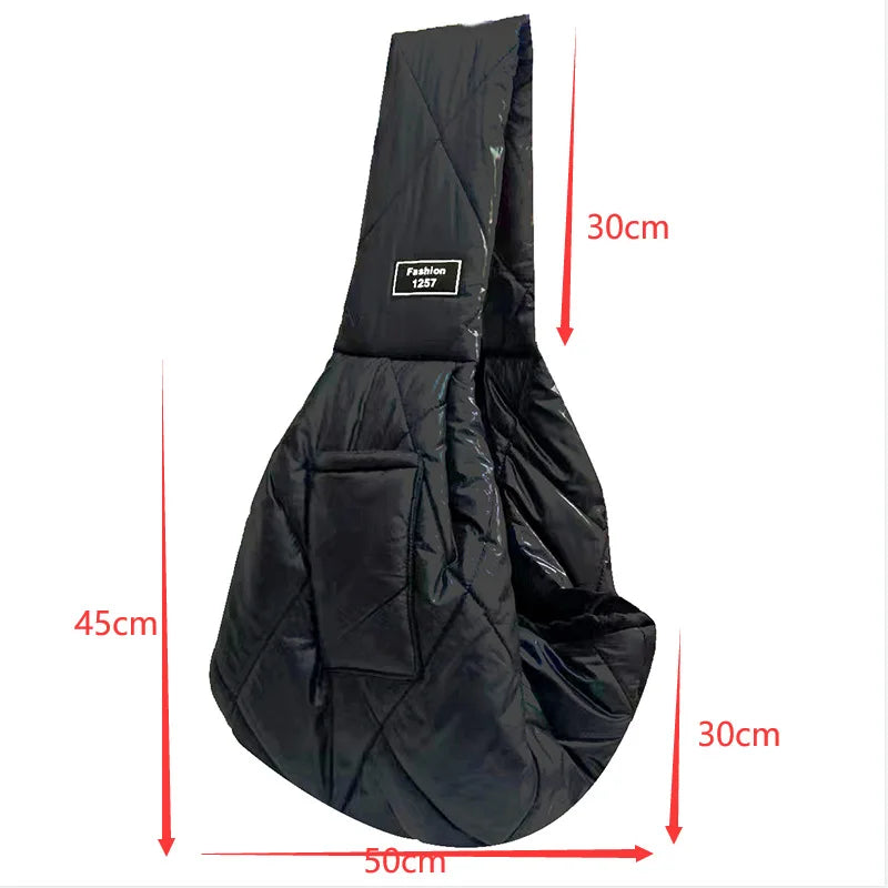 Small Pet Dog Cat Sling Carrier for 3-15Lbs with Pocket 