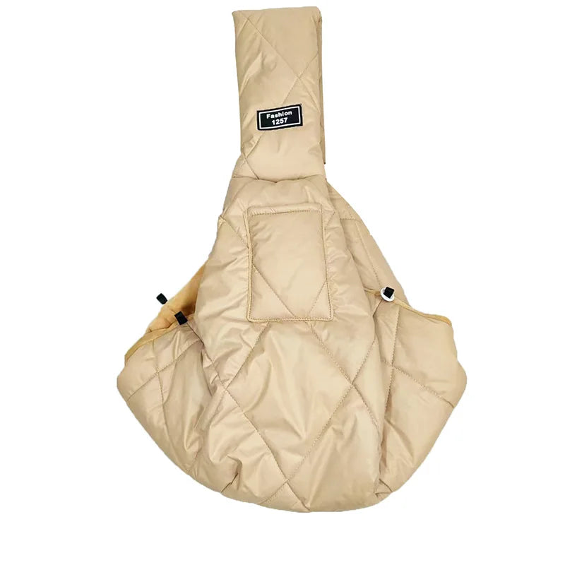 Small Pet Dog Cat Sling Carrier for 3-15Lbs with Pocket 