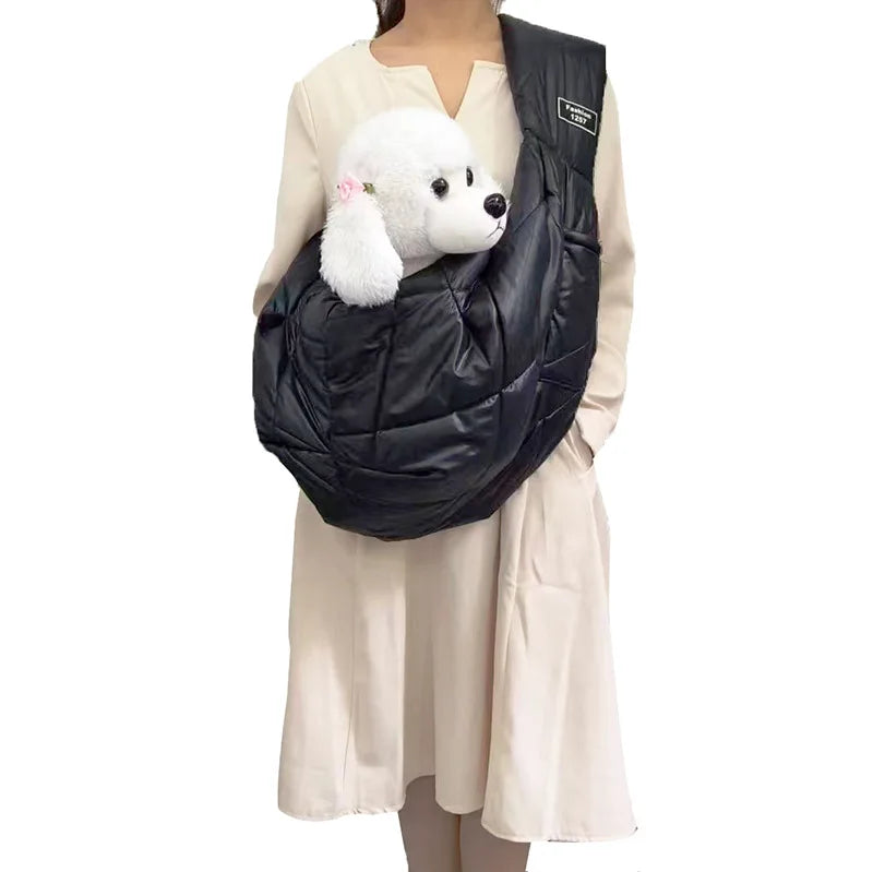 Small Pet Dog Cat Sling Carrier for 3-15Lbs with Pocket 