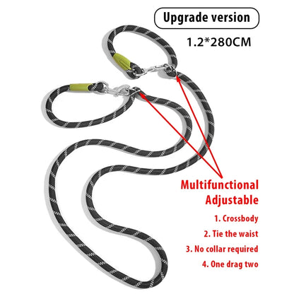 Reflective Hands-Free Dog Leash for Running & Walking