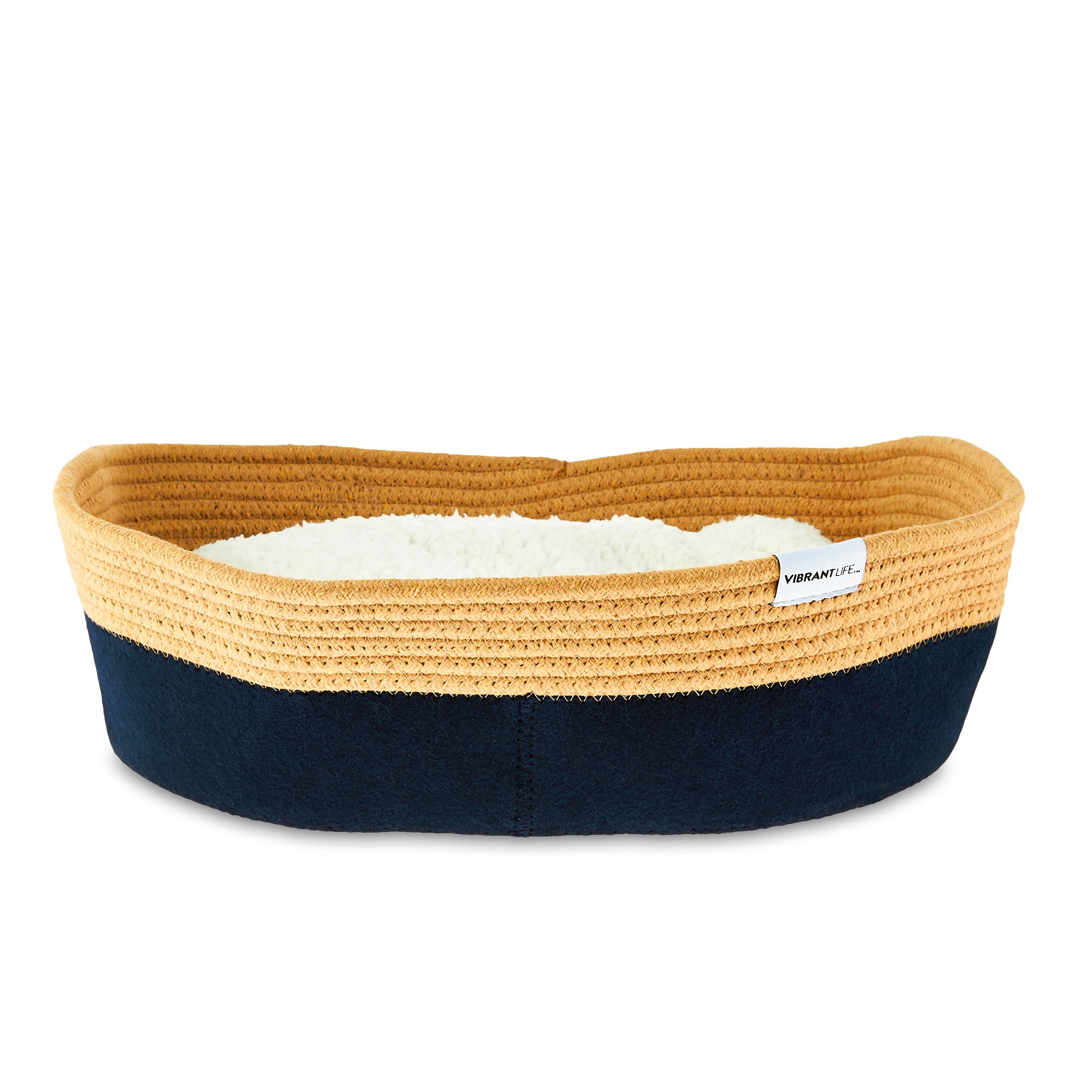 Cozy Woven Rope Cat Bed with Plush Cushion – Includes Catnip (19”)