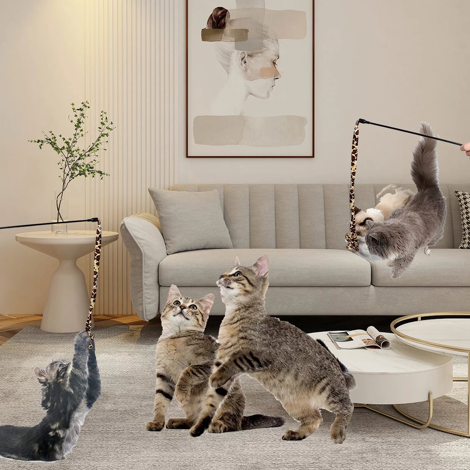 21 PCS Interactive Cat Toys Kitten Playset