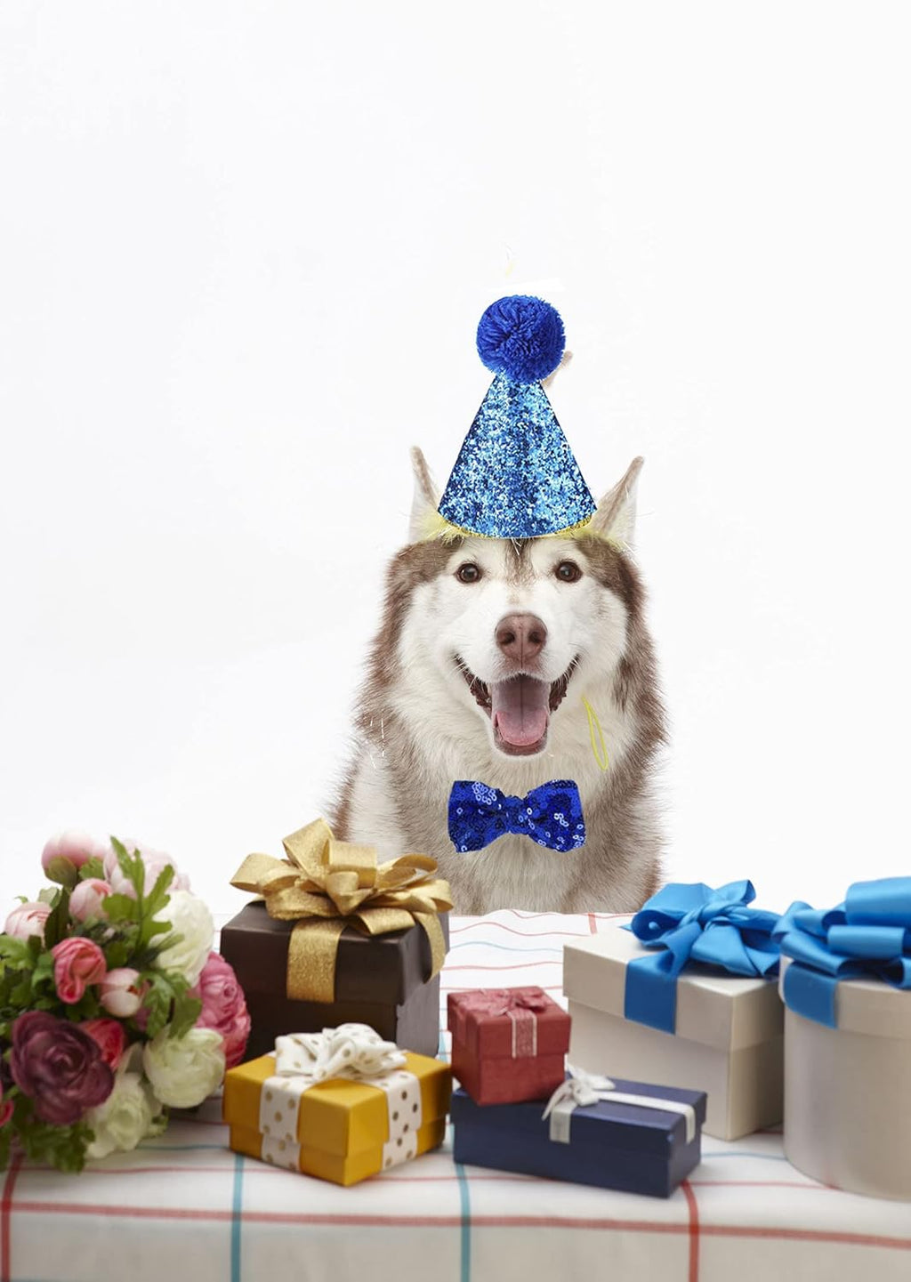 🎉🐾 Adorable Pet Birthday Hat & Bow Tie Set – Sparkly Party Outfit for Dogs & Cats 🎂 Perfect for Birthday Parties, Holidays, Photo Shoots, Themed Parties, Playdates, Cute Pet Accessories, Gift for Pet Lovers & Small to Medium Pets ✨