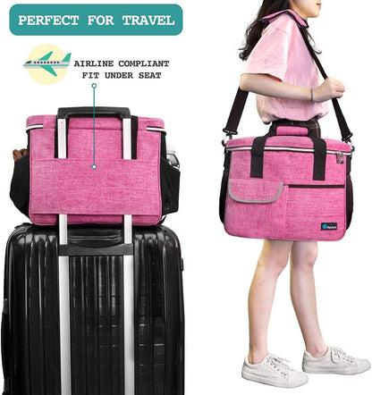 Dog Travel Bag Organizer – Pet Travel Set with Food Container & Bowls, Weekend Camping Supplies