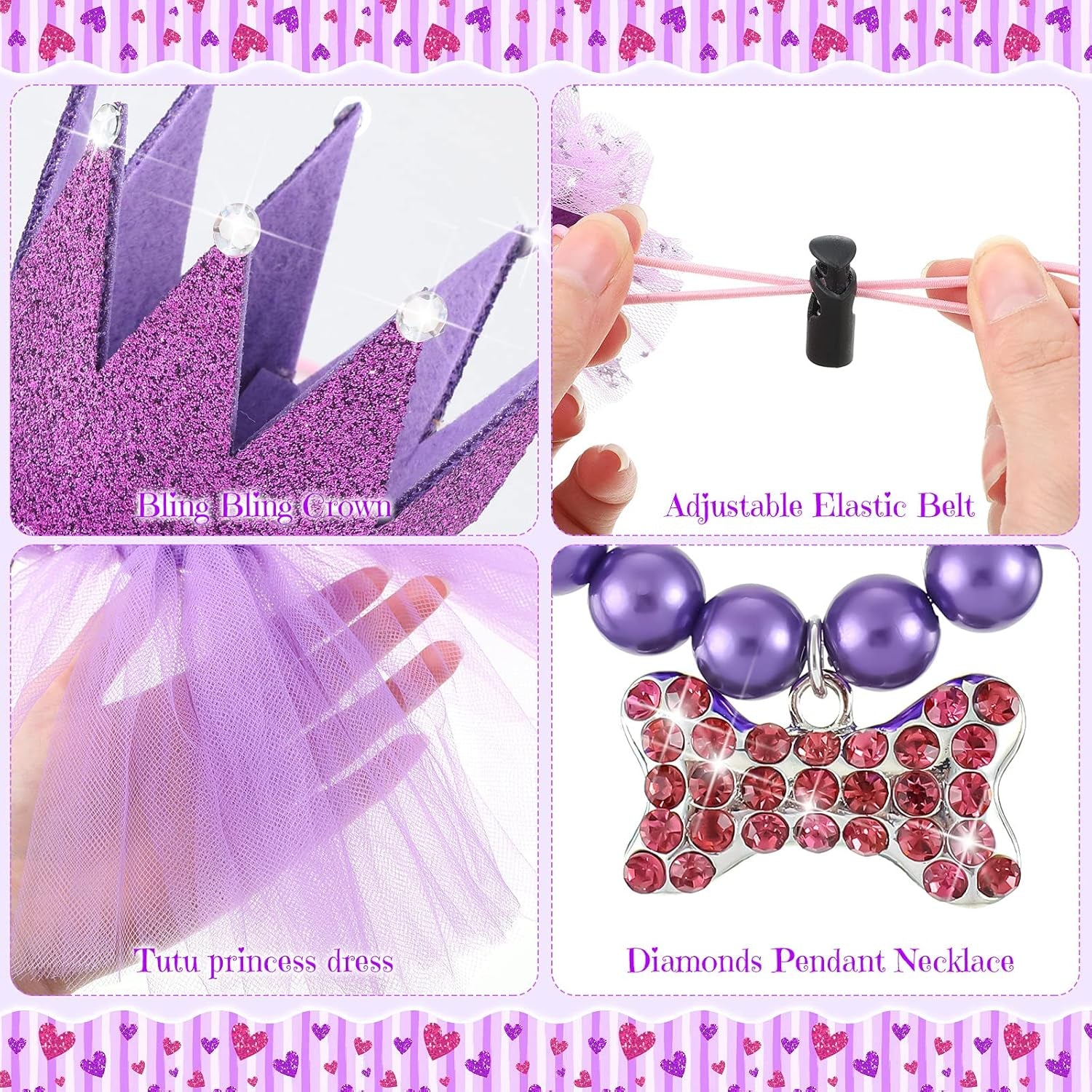 🎉🐾 Pet Birthday Outfit Set for Dogs & Cats 🎂💖 4-Piece Party Costume Includes Tutu Skirt 🎀 Crown Hat 👑 Pearl Necklace 💎  Birthday Banner 🎈 Adjustable & Adorable Pet Party Accessories for Small & Medium Breeds 🐶🐱 Perfect Gift for Any Celebration ✨