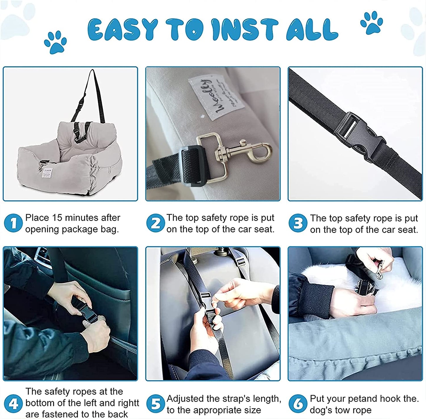 🐶💙  Pet Booster Seat – Your Furry Friend’s VIP Throne on Wheels! 🐾🚗 