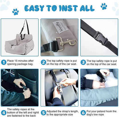 🐶💙  Pet Booster Seat – Your Furry Friend’s VIP Throne on Wheels! 🐾🚗 
