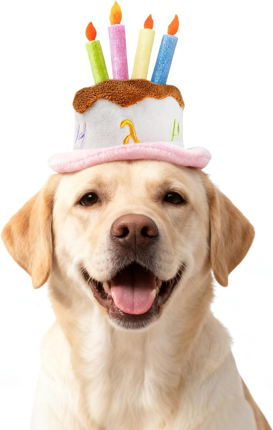 🎂🐾 Adorable Pet Birthday Cake Hat for Dogs & Cats – Cute Soft Cotton Party Hat with Adjustable Chin Strap, Colorful Candles Design, Perfect for Small & Large Pets, Puppies, Kittens, Rabbits – Birthday Party, Photoshoot, Holiday Gift, Celebration Fun 🎉💖