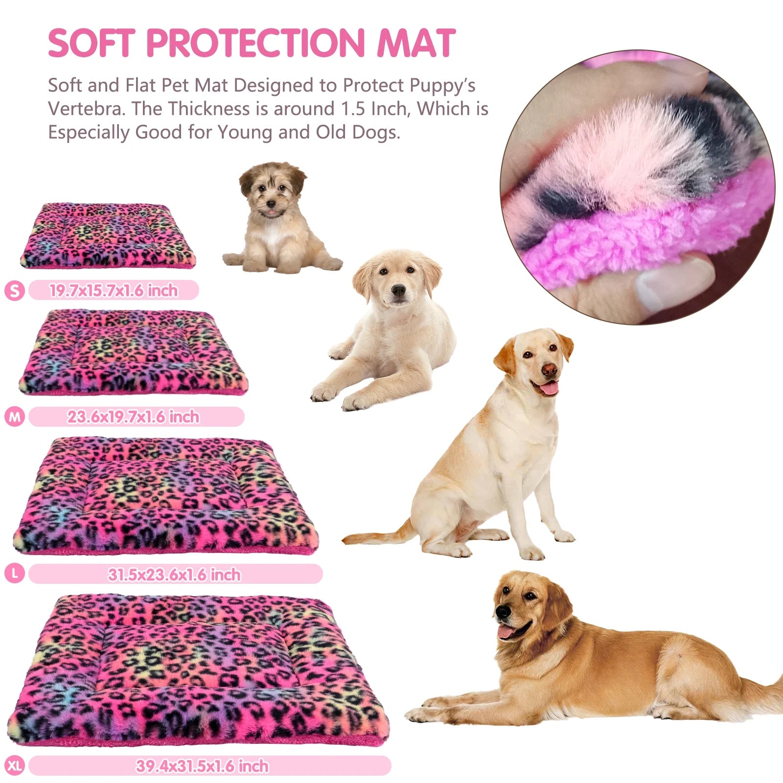 Leopard Print Reversible Pet Bed Mat – Soft, Cozy & Travel-Friendly👌