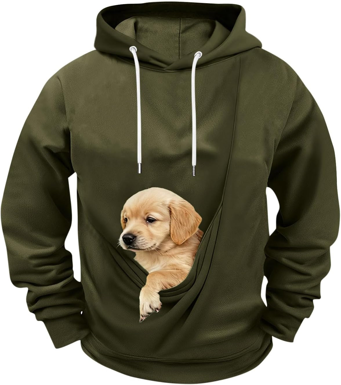 Dog Pouch Hoodie for Men & Women – Pet Carrier Pullover with Kangaroo Pocket