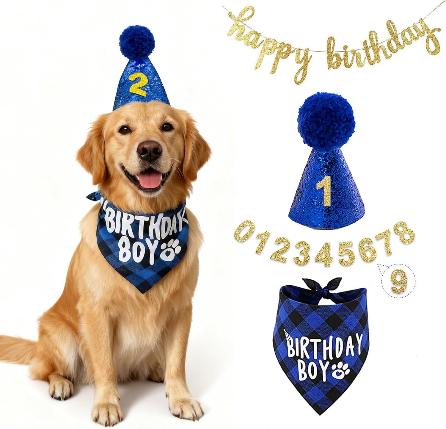 🎂🐾 Adorable Pet Birthday Cake Hat for Dogs & Cats – Cute Soft Cotton Party Hat with Adjustable Chin Strap, Colorful Candles Design, Perfect for Small & Large Pets, Puppies, Kittens, Rabbits – Birthday Party, Photoshoot, Holiday Gift, Celebration Fun 🎉💖