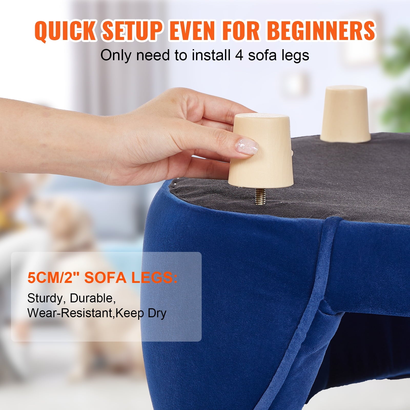 🐶🛋️ Pet Couch Alert! The Comfy Navy Sofa That Says “No Humans Allowed” 😂 Perfect for Dogs & Cats up to 81 lbs!